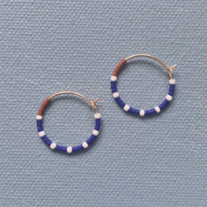 Beaded Earrings - Colorloop Hoops