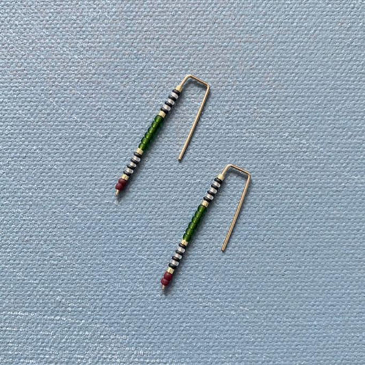 Beaded Earrings - Colorspike Drops